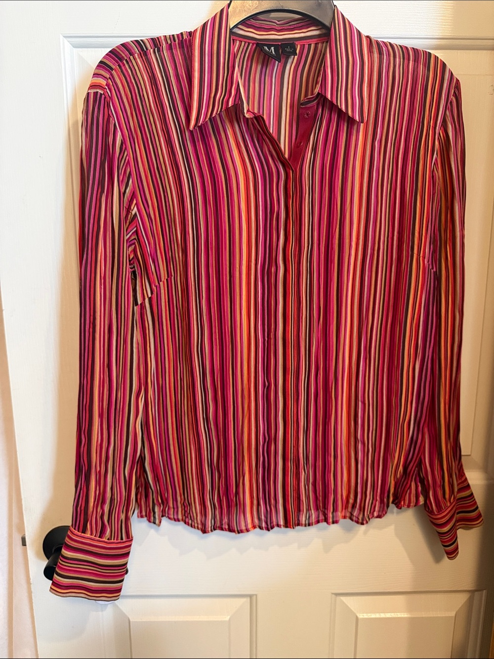 Milano Fuchsia & Multi-Stripe Button-Down Shirt
